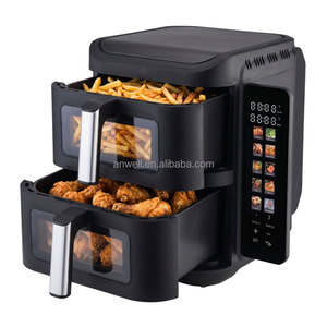 Friggitrice ad Aria Intelligente ANWELL Grande 11L a Doppio Cestello con 2 Cassetti, Schermo Pieghevole Colorato, Capacità <span class=keywords><strong>XL</strong></span> 11L con Finestra - Product Image 1