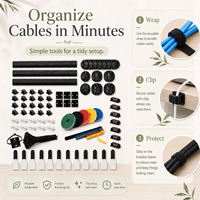 Kit de gestion de câbles industriels robustes, organisateur ignifuge de qualité ingénierie à haute résistance pour rack de serveur et studio