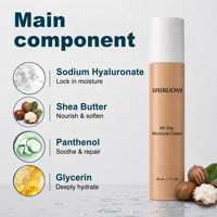 Crème hydratante personnalisée pour une hydratation tout au long de la journée, à l'hyaluronate de sodium et au beurre de karité, hydratation intense, réparation apaisante, anti-âge, blanchissante