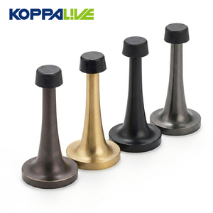 Koppalive Fermaporta in Gomma Antiurto, Montaggio a Parete o Pavimento <span class=keywords><strong>per</strong></span> Bagno, Fermo Porta in Ottone Anticato - Product Image 1