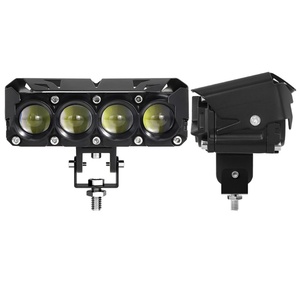 ไฟสปอร์ตไลท์มอเตอร์ไซค์แบบสี่เลนส์ แสงสีขาวและสีเหลือง ไฟหน้า LED พร้อมพัดลมสำหรับรถยนต์ รถบรรทุก และยานยนต์ไฟฟ้า - Product Image 2