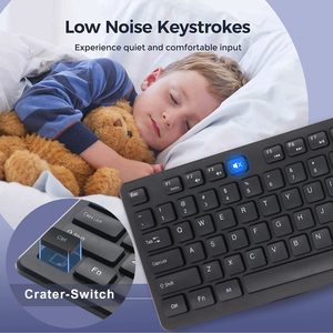 Clavier sans fil espagnol 2,4 GHz ABS 104 touches pleine taille avec disposition personnalisée pour ordinateur - Product Image 3