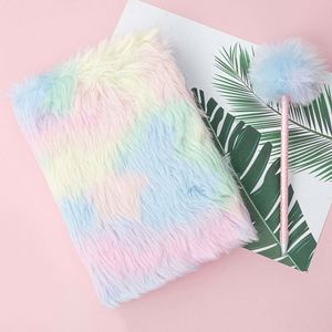 Nouveau carnet en velours rose licorne fantaisie de dessin animé, carnet doux pour fille, design coloré et mignon, carnet quotidien licorne - Product Image 5