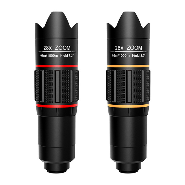 High-Magnification 28x Telephoto Lens for Mobile Phone External Camera Lens for Live Concert Shooting Mobile Phone Accessories