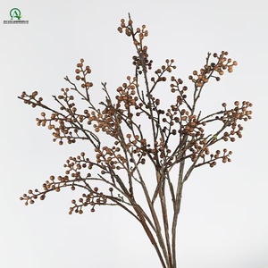 Branche de baies artificielles, mini plante décorative en plastique à longue tige pour la maison, les fêtes, les tables, les vases et la décoration des cafés - Product Image 6