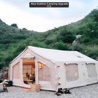 Carpa Inflable de PVC de 17.2 Metros Cuadrados, Inflado Automático, Impermeable, Protección UV, Gran Espacio, para Acampar al Aire Libre