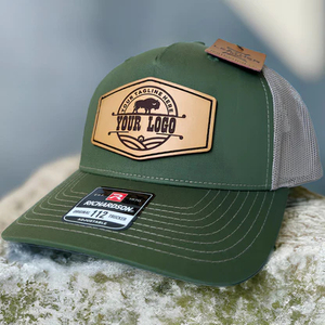 MOQ 1 Custom Leather Patch logo Richardson 112 Mesh Sports Trucker Hats Caps - Product Image 5