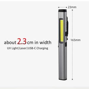Đèn LED làm việc có thể sạc lại với con trỏ <span class=keywords><strong>laser</strong></span> và đèn UV - Product Image 6