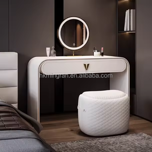 Modern Italian High-End Wooden Eco-Friendly <b>Dressing</b> <b>Table</b> Integrated Makeup Storage Cabinet Dining <b>Room</b> Furniture - Product Image 2