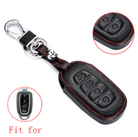 Porte-clés de Voiture en cuir Pour Hyundai Palissade Grandeur Azera Elantra GT Kona 2018 2019 Intelligent À Distance Fob Protecteur Accessoires De Couverture