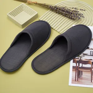 Großhandel Closed Toe Custom ized Logo Luxus Hotel Schlafzimmer Gast Slipper Einweg Hotel Hausschuhe