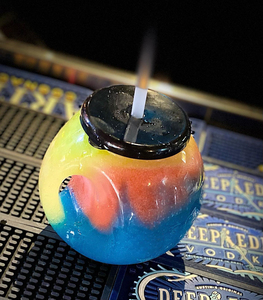 Fantasia grandi bicchieri <span class=keywords><strong>di</strong></span> plastica per bevande Souvenir Daiquiri bere Fishbowl tazze 40oz ciotola <span class=keywords><strong>di</strong></span> <span class=keywords><strong>pesce</strong></span> tazze con manico - Product Image 4