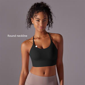 Sujetador acolchado deportivo de talla grande con espalda cruzada para gimnasio, ropa de yoga con cuello en U de alta calidad, cómodo, para <span class=keywords><strong>fitness</strong></span>, venta al por mayor, en el mercado de la XW-7015 - Product Image 4