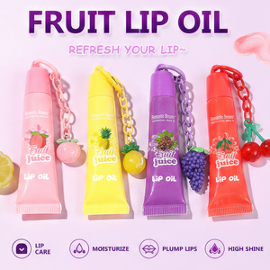 Brillo Labial de Frutas Naturales de Larga Duración, Maquillaje Rápido, Etiqueta Privada, Envases de Brillo Labial para Mujer - Product Image 1
