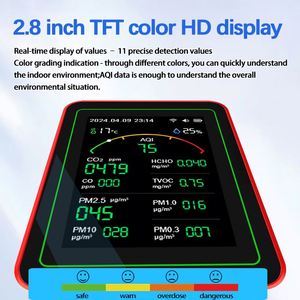 Moniteur de qualité de l'air multi-scènes MT29 avec conception portable, enregistrement par application, endurance de 2000 mAh - Product Image 6