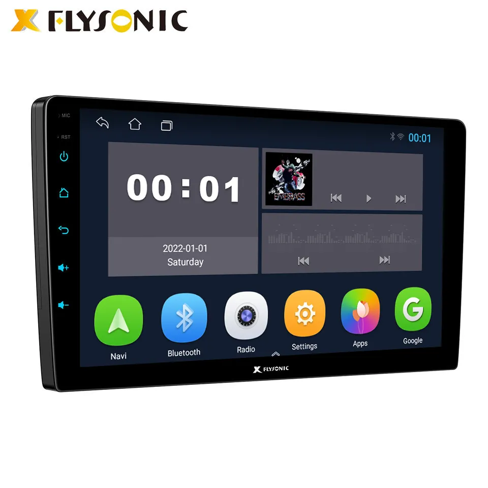 Flysonic 2din 9 Zoll Navigation Android 1 16 GB Mit BT Wifi Radio Stereo MP5 Player Android Auto Navigation