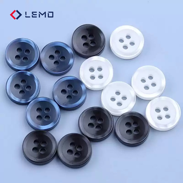 High Grade 4 Holes Round Shirt Buttons Fashion Casual Button for Men Shirt Polo Cardigan Collar Fasteners