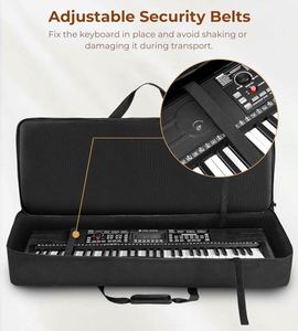 Orgue électronique 61 touches certifié BSCI, clavier de piano électrique, sac de transport rembourré 10 mm en tissu et Oxford, vente en gros - Product Image 3