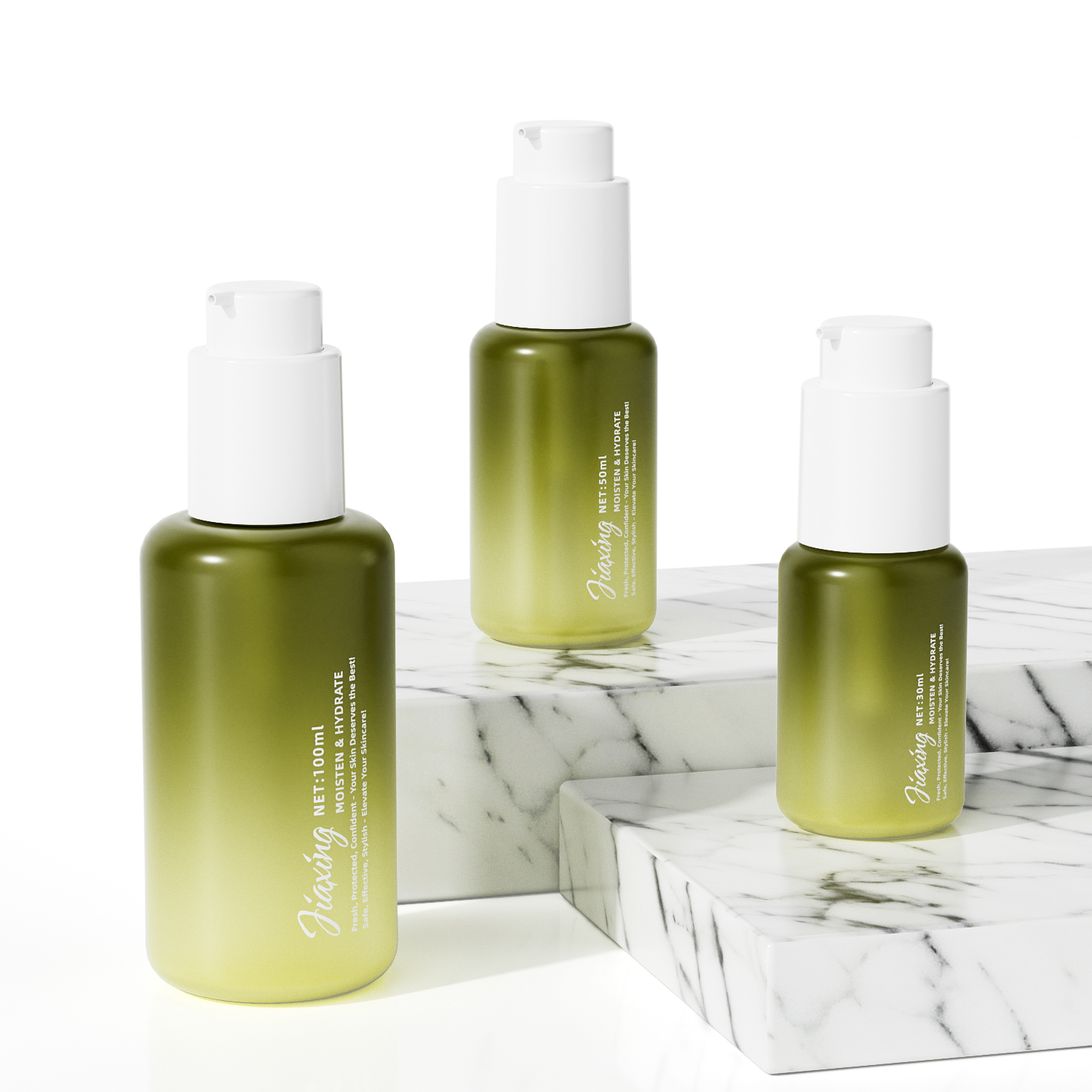 100ml glass bottle with pump