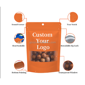 Kustom dicetak 3.5G Die Cut segel panas dapat ditutup kembali plastik aluminium Ziplock Stand up kantong kemasan makanan tas Mylar - Product Image 3