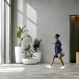 <span class=keywords><strong>Pot</strong></span> <span class=keywords><strong>de</strong></span> fleurs en fibre <span class=keywords><strong>de</strong></span> verre <span class=keywords><strong>de</strong></span> grande taille, nouveau design YW0068, pour la décoration <span class=keywords><strong>de</strong></span> hall d'hôtel, jardin, maison, bureau, <span class=keywords><strong>terrasse</strong></span>, pour une utilisation en intérieur et en extérieur - Product Image 4