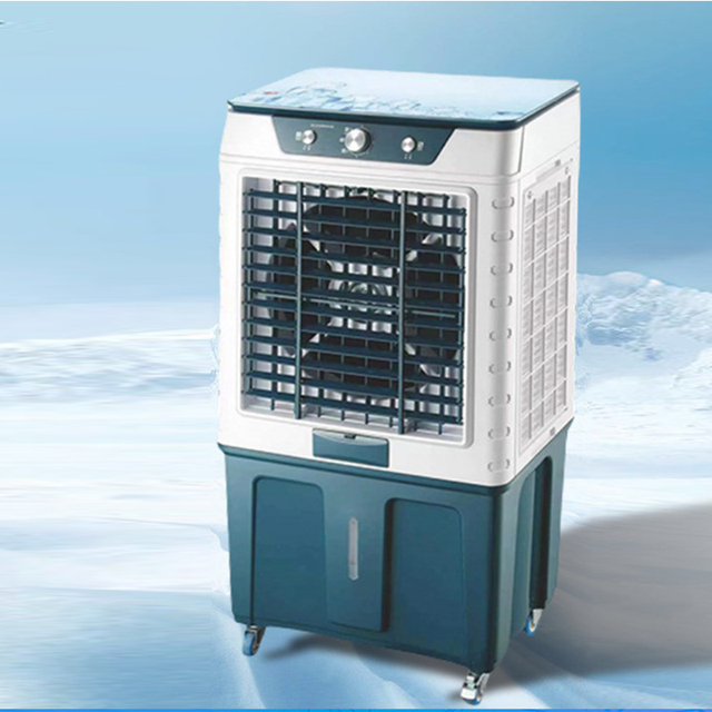 Industrial Movable Free Standing Portable Evaporative Air Cooler with 380W AC Motor High Productivity Commercial Use
