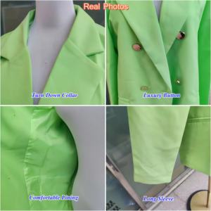 <span class=keywords><strong>Blazer</strong></span> de Moda para Mujer de Oficina Top de Primavera y Otoño Manga Larga con Botones Chaqueta Sólida Gran Venta en Oriente Medio <span class=keywords><strong>Blazer</strong></span> Formal Entallado para Dama - Product Image 4