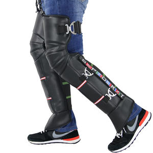 بو الجلود مقاومة للرياح الساق غايتر عاكس دراجة نارية منصات الركبة حراس حزام قابل للتعديل طماق الدافئة يغطي كامل الأربطة - Product Image 2