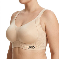 Sujetador inalámbrico SHANGBINI con copas moldeadas y ventilación, talla grande, escote pronunciado, top cómodo, sin costuras, suministro de fábrica con logotipo OEM personalizado