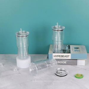 Gobelet en plastique à double paroi de 20 oz avec poignée et paille, prix compétitif, pour concerts, festivals et événements - Product Image 5