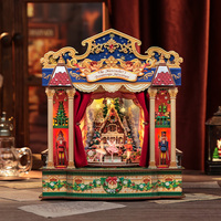 CuteBee DIY Mechanical the Nutcracker's Dreamscape Adventure Wooden Book Nook Kit Miniature House Bookshelf Insert 3D Puzzle