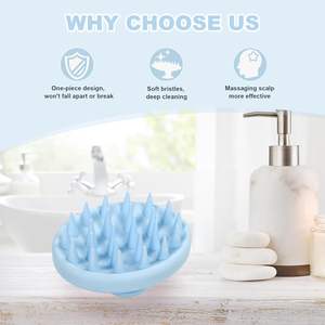 Cepillo de Silicona de Lujo para el Cuidado del Cuero Cabelludo, Masajeador Manual con Láser para el Cabello, Cepillo para Champú para Cabello Seco - Product Image 6