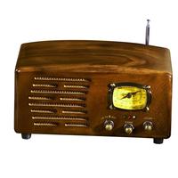 Radio Rumah Kualitas Tinggi Stereo Antik Radio Kayu dengan Speaker Stereo