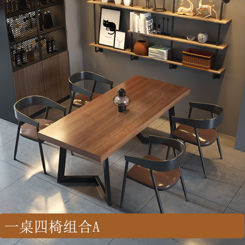 One table, four chairs, blue