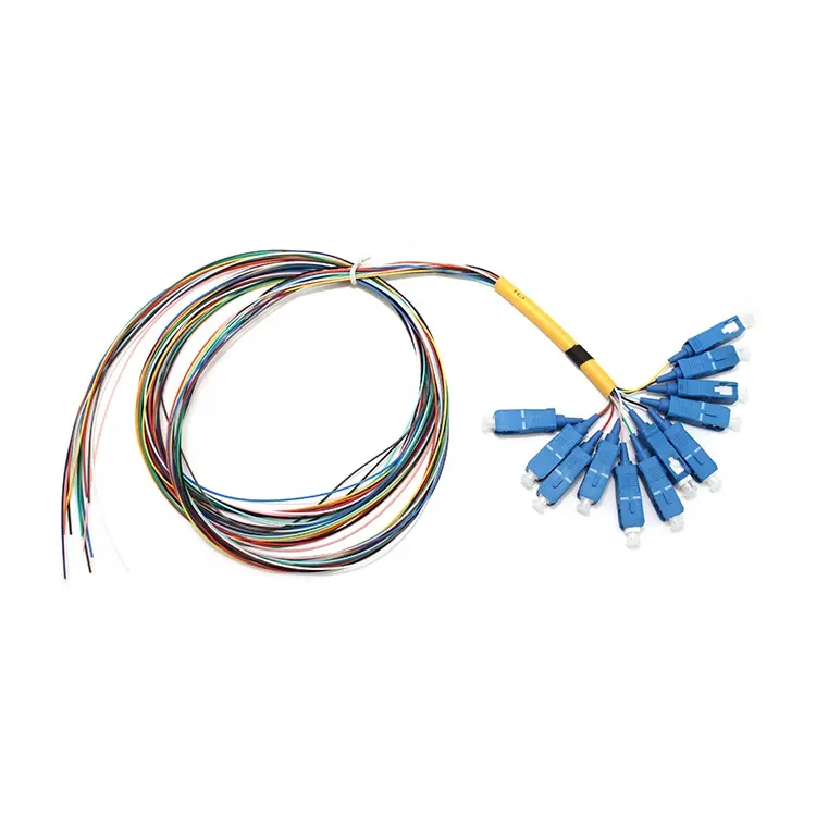 12 fibra SZWX-SC-12-SM-0.9 SC/UPC 1,2 metro pacote fibra óptica pigtail fibra óptica cabo pigtail sc