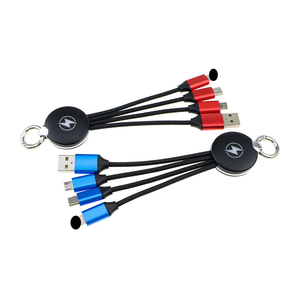 Cavo di Ricarica per Telefono 3 in 1 con Logo LED Lampeggiante Personalizzato per Promozioni - Product Image 4
