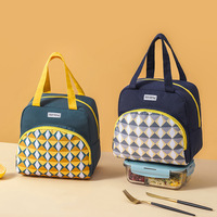 Sac à lunch isotherme personnalisé OEM/ODM avec doublure en aluminium, résistant à l'eau, fermeture éclair, sac fourre-tout pour le stockage alimentaire quotidien en extérieur