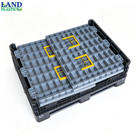 Caisse palette pliable en plastique et conteneur de stockage pliable, caisse en plastique durable pour chariot élévateur 1200x1000mm, charge dynamique 1 tonne