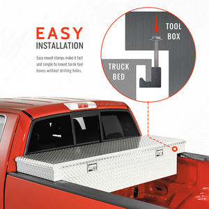 P-AC-07 पिकअप ट्रक टूल बॉक्स टाई एल्यूमीनियम जे हुक क्रॉसओवर 4 पैक - Product Image 4