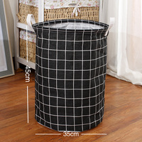 Panier à linge pliable de grande taille en toile blanche bon marché pour enfants