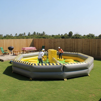 Juego Inflable Personalizado de Obstáculos, Juegos Inflables con Obstáculos Giratorios, Divertido Juego de Parque de Atracciones