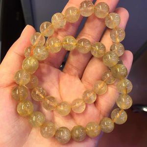 Bracciale di guarigione all'ingrosso 8mm oro naturale rutilato ricchezza quarzo perle di pietra sciolte bracciali - Product Image 5