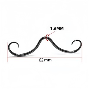 Anneau de septum en acier inoxydable pour moustache, 62 mm, 1,6 mm, bijou de piercing corporel pour ornement nasal, cadeau - Product Image 4