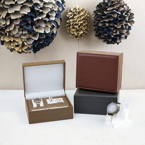 Luxury <b>Leather</b> <b>Watch</b> Jewelry Organizer Box, Flip Lid Multi Compartment Storage Case for Men <b>Watch</b> Women Jewelry Gift Packing - Product Image 3