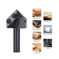 Fraise 3D à fente en V pour rabot à bois, outils en carbure, 90 degrés, 1/2, 1 pièce