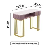 Ensemble de table à ongles minimaliste moderne, table de manucure de luxe légère et populaire, bureau à ongles abordable pour une, deux ou trois personnes