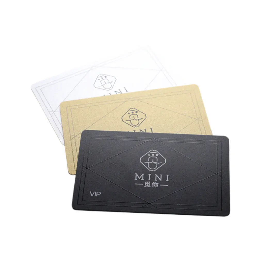 Biglietto da visita nero RFID programmabile all'ingrosso personalizzato NFC ID/IC Metal Cards