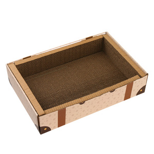 Rascador para gatos, de cartón corrugado, tipo maleta, cama para gatos, juguete para gatos, artículos para mascotas, sin pelusa, producto popular en línea - Product Image 4
