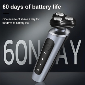 ปัตตาเลี่ยนไฟฟ้าพร้อมหัวใบมีดสามหัวความเร็วสูงและกระชับใบหน้าชาร์จ USB - Product Image 5