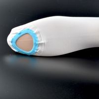 Bas de compression anti-embolie Aofit, chaussettes à bout ouvert avec trou d'inspection pour les orteils, nylon blanc, chaussettes de compression